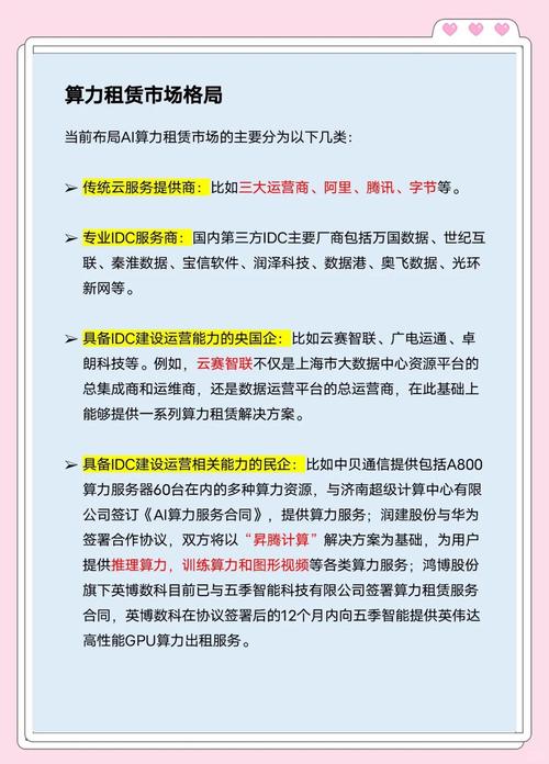 算力服务器租赁税率是多少,算力租赁平台哪个最大-第5张图片 算力服务器租赁税率是多少,算力租赁平台哪个最大-第5张图片